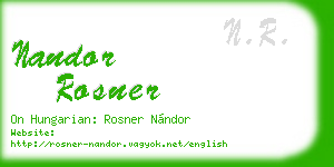 nandor rosner business card